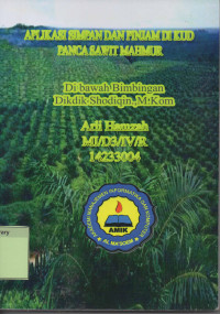 Aplikasi Simpan Pinjam di KUD Panca Sawit Makmur. Praktik Adaptasi Lapangan