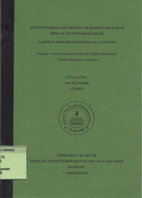 Sistem Pembiayaan dengan Akad Musyarakah di BPRS Al Ma'soem Rancaekek. Praktik Pengenalan Lapangan