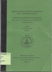 Prosedur Pembukaan Tabungan Deposito di BPRS Al Ma'soem Kadungora. Praktik Pengenalan Lapangan