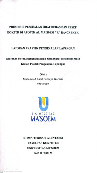 Prosedur Penjualan Obat Bebas dan Resep Dokter di Apotek Al Ma'soem 