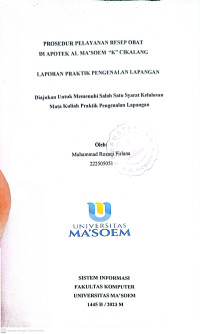 Prosedur Pelayanan Resep Obat Di Apotek Al Ma'soem 