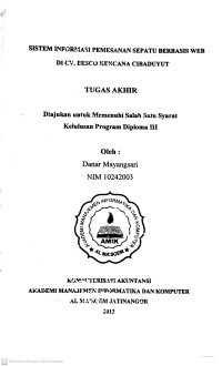 Sistem Informasi Pemesanan Sepatu Berbasis Web di CV. Besco Kencana Cibaduyut. Tugas Akhir