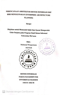 Perencanaan Arsitektur Sistem Informasi SMP BIBS Menggunakan Enterprise Architecture Planning. Skripsi 2022