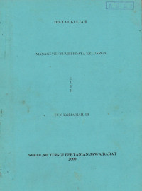 Manajemen Sumber Daya Keluarga
