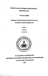 Perancangan Website SMP Negeri 1 Cimanggung. Tugas Akhir