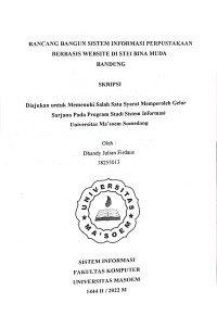 Rancang Bangun Sistem Informasi Perpustakaan Berbasis Website di STEI Bina Muda Bandung. SKRIPSI 2022