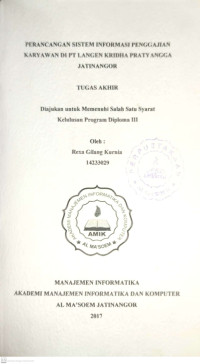 Perancangan Sistem Informasi Penggajian Karyawan di PT. Langen Kridha Praty Angga Jatinangor. Tugas Akhir
