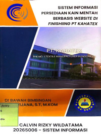 Sistem Informasi Persediaan kain Mentah Berbasis Website di Finishiing PT. Kahatex. Praktik Adaptasi Lapangan