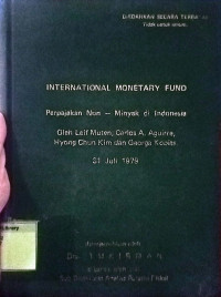 International Monetary Fund: Perpajakanan Non - Minyak DI Indonesia