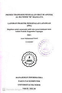 Proses Transaksi Penjualan Obat di Apotek Al Ma'soem 