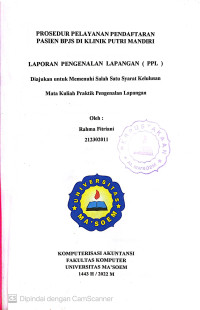 Prosedur Pelayanan Pendaftaran Pasien BPJS di Klinik Putri Mandiri. Praktik Pengenalan Lapangan