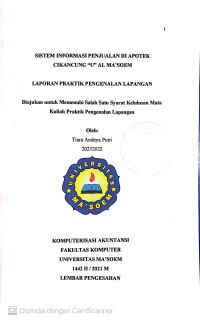 Sistem Informasi Penjualan di Apotek Cikancung 