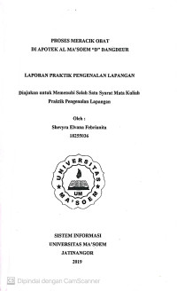 Proses Meracik Obat di Apotek Al ma'soem 