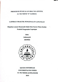 Prosedur Penjualan Obat di APotek Al Ma'soem 