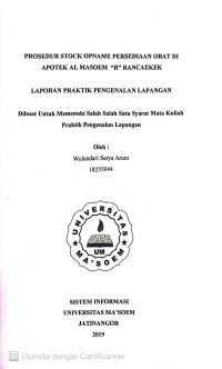 Prosedur Stock Opname Persediaan Obat di Apotek Al Ma'soem 