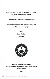 Perekrutan Karyawan di SPBU Cikalang Kantor Pusat PT. Ma'soem. Praktik Pengenalan Lapangan