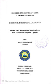 Prosedur Pengajuan Sidang Akhir di Universitas Ma'soem. Praktik Pengenalan Lapangan