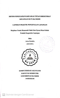 Sistem Penggajian Karyawan Tetap direktorat Keuangan di PT. Ma'soem. Praktik Pengenalan Lapangan