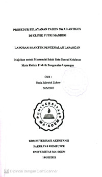 Prosedur Pelayanan Pasien Swab Antigen di Klinik Putri Mandiri. Praktik Pengenalan Lapangan