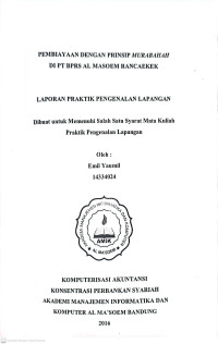 Pembiayaan Dengan Prinsip Murabahah Di PT BPRS Al Ma'soem Rancaekek