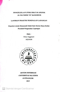 pengelolaan Stok Obat di Apotek Al Ma'soem 