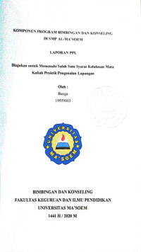 Komponen Program Bimbingan dan Konseling di SMP Al Ma'soem. Praktik Pengenalan Lapangan