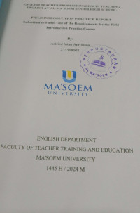 English Teacher Professionalism In Teaching English At Al Ma'soem Senior High School. Field Introduction Practice Report
