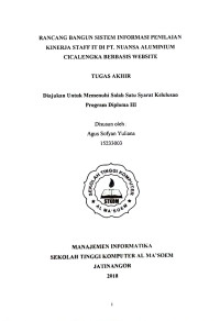 Rancang Bangun Sistem Informasi Penilaian Kinerja Staff IT di PT.Nuansa Alumnium cicalengka Berbasis Website.Tugas Akhir