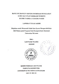 Rancang Bangun Sistem Informasi Penggajian Guru dan Staff Berbasis Website di SMK Yadika 2 Cijagra Paseh. Tugas Akhir 2021